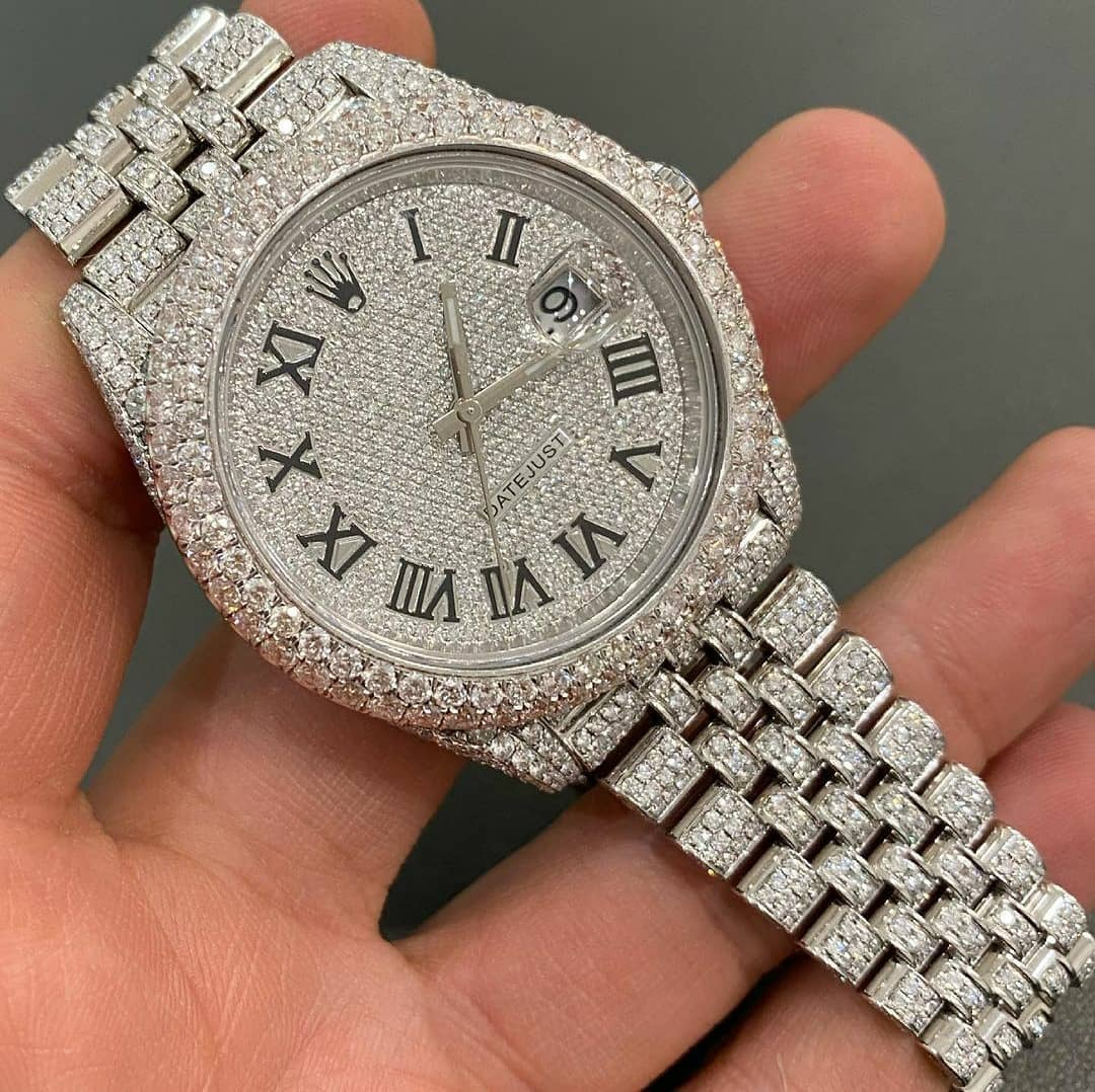 Iced Out Bling Lab Diamond Moissanite Watch Custom 14k Gold Silver Luxury Watches for Men Women Hip Hop Super Clone Watches