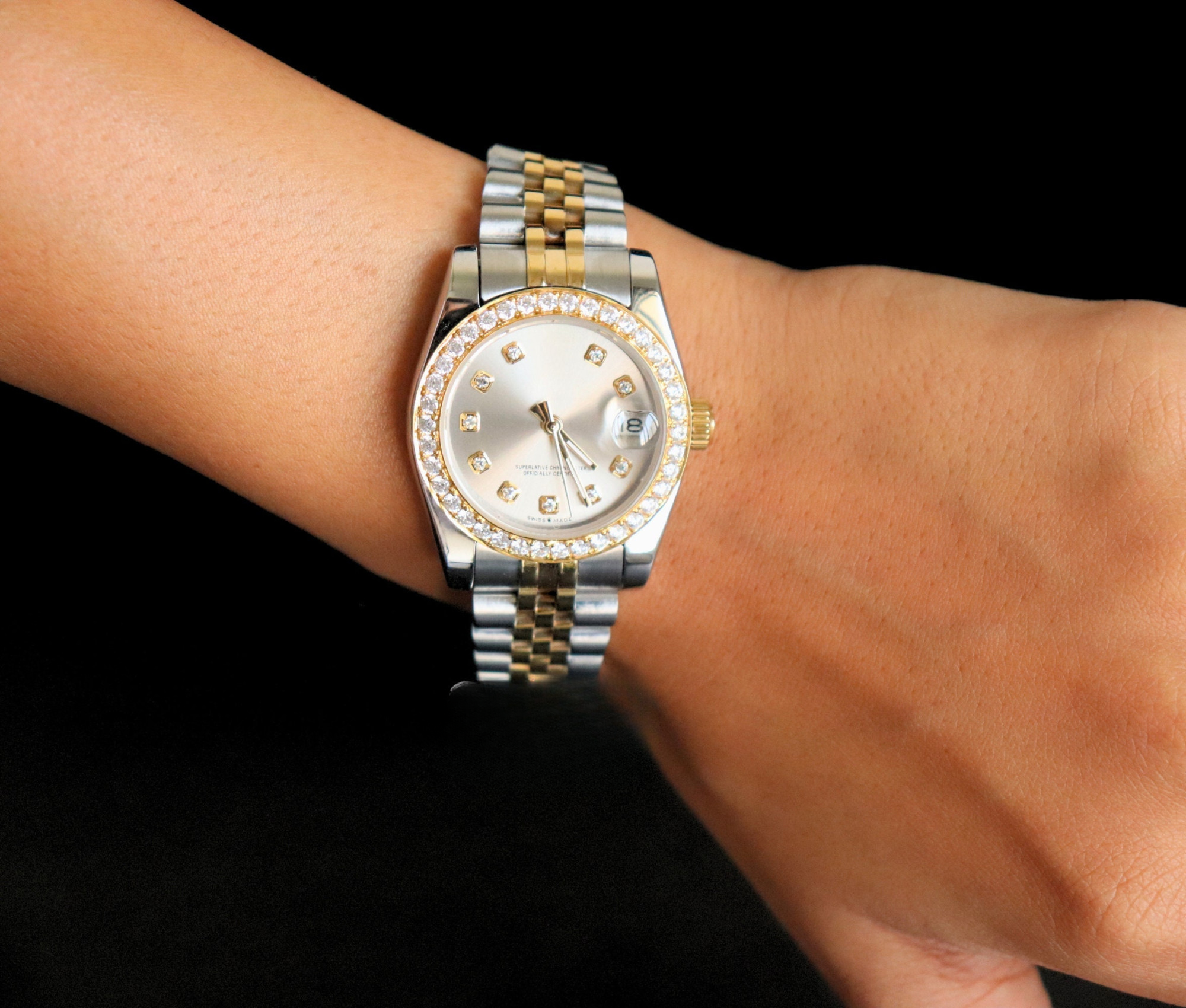 Lab Grown Diamond Hip Hop Diamond Watches For Men in 10k 14k Gold Plated Real 925 Silver High Quality Diamond Bling Jewelry