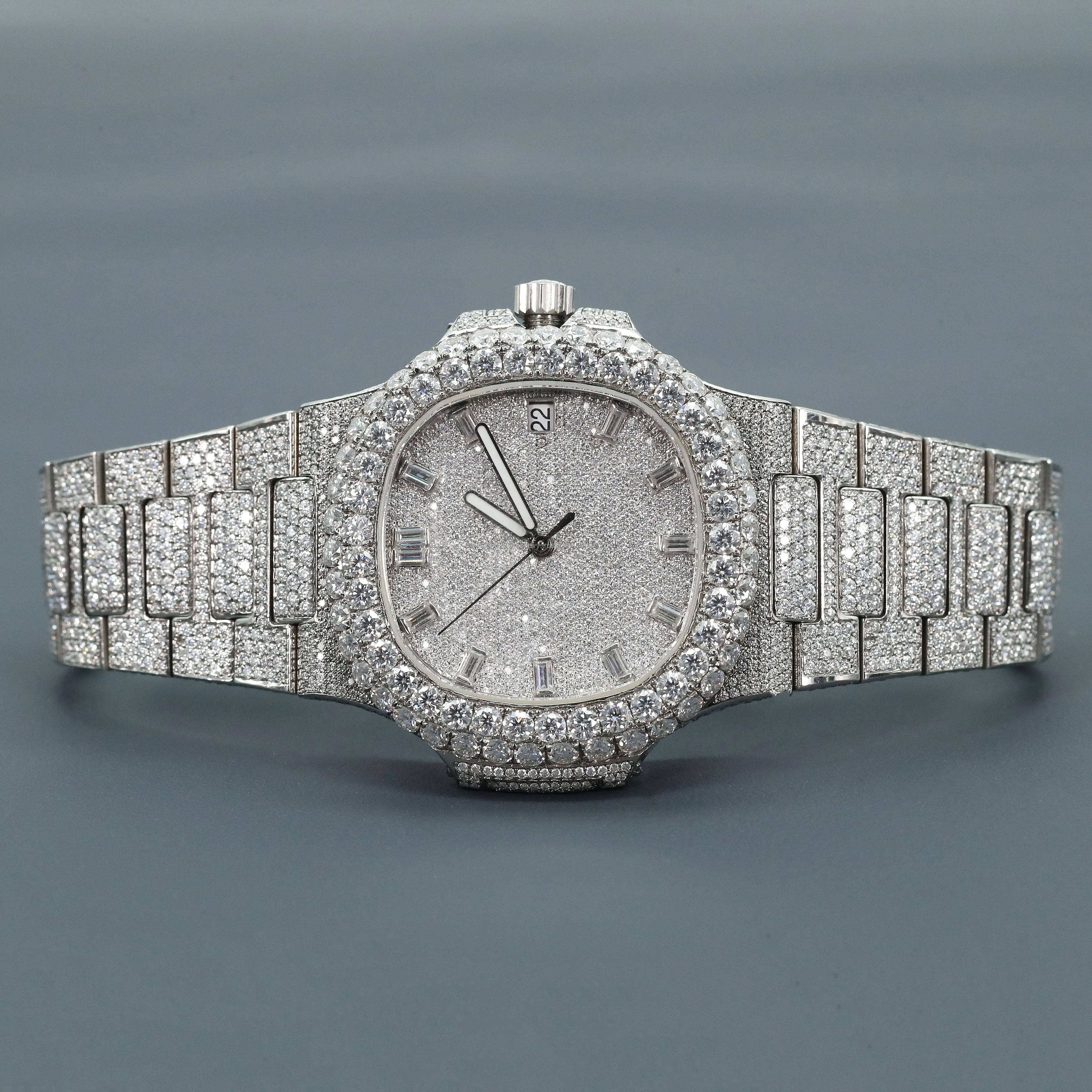 Premium Luxury Watch Iced Out Vvs Moissanite Diamond Hip Hop Watch Full Iced Out Diamond Watch For Women With Original Box