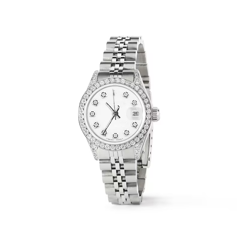 Top Luxury Bling Iced Out VVS Moissanite Automatic Watch Business Style Stainless Steel Wrist Watches For Men