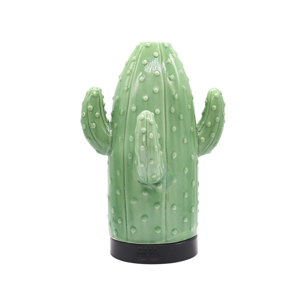 Aromannano Wholesale Creative Decoration Ceramic Cactus Difusor De Aromaterapia Aceite Humidifier Oil Diffuser Aroma Humidifier