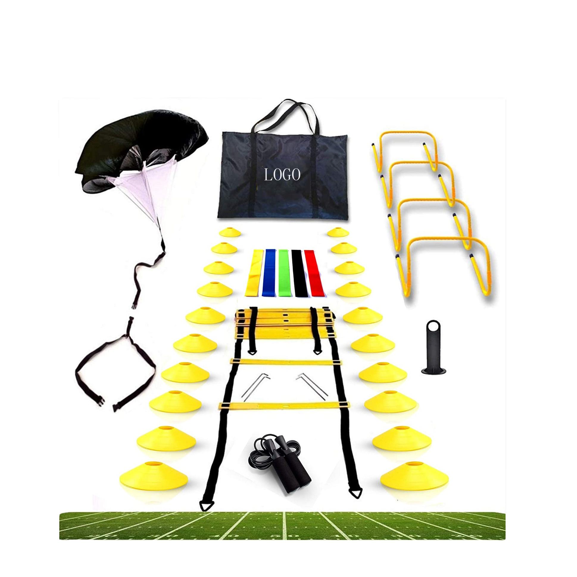 Wholesale Agility Training Equipment Set Agility Ladder Speed ladder and cones set with Bag Soccer Training accessories