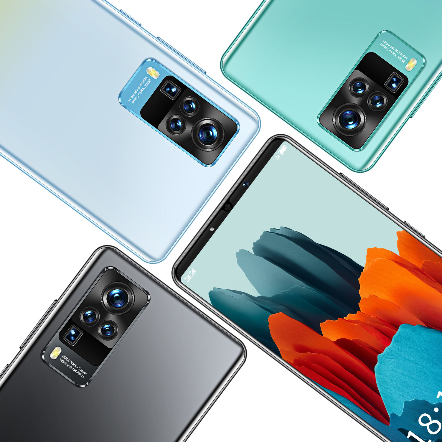 Great Version for X60 Pro 6.6inch 12GB+512GB Cellphone 5G Drop Screen Smartphone for 5G smartphone Huawei Mobile Phone