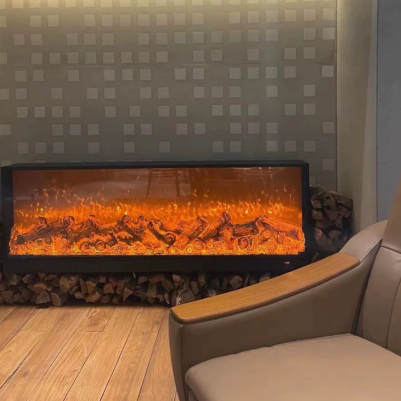 Luxury Household 84 Inch Wall-Mounted Electric Fireplace Home Heaters Decor Most Realist Flame electric fireplace heating