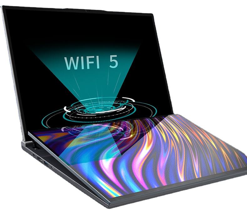 Newest 16 Inch Dual Screen Laptop i7 1260P Touch Screen Double Screen i7 12th Gen For Meeting Metal Case Business Laptop