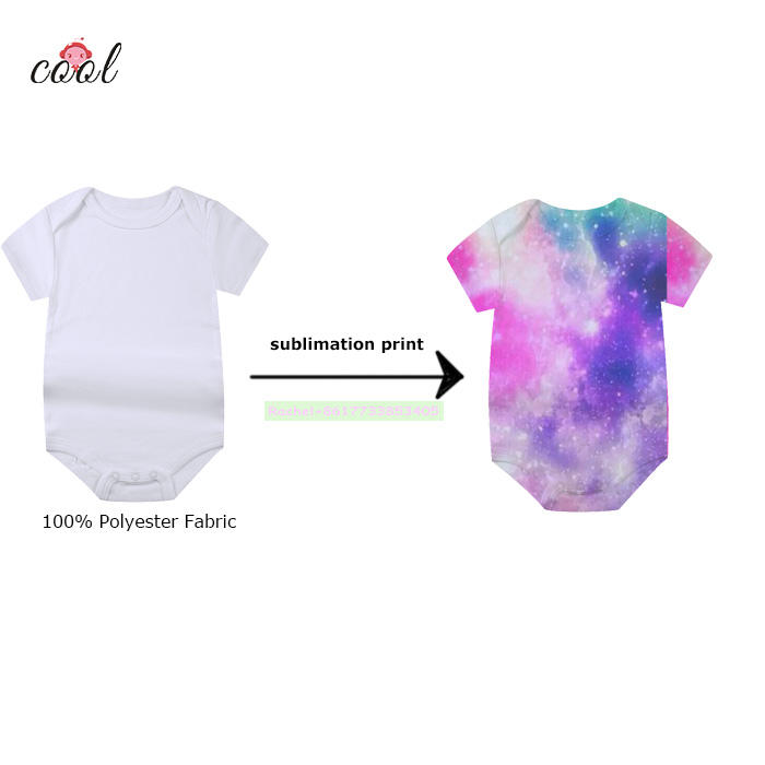 Custom baby products newborn baby boys girls onesies clothes Soft blank Polyester baby rompers for Sublimation Printing