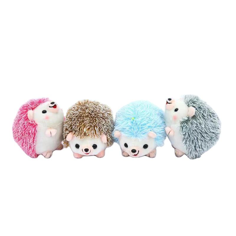 High end customized cartoon hedgehog creative plush doll mobile pendant keychain children's toy parent-child toy activity gift