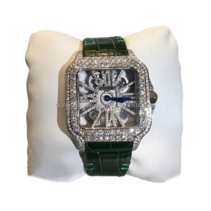 Wholesale Pass the diamond test pen High quality Luxury Hip Hop Iced Out D VVS Moissanite Men Women Diamond Jewelry Watches