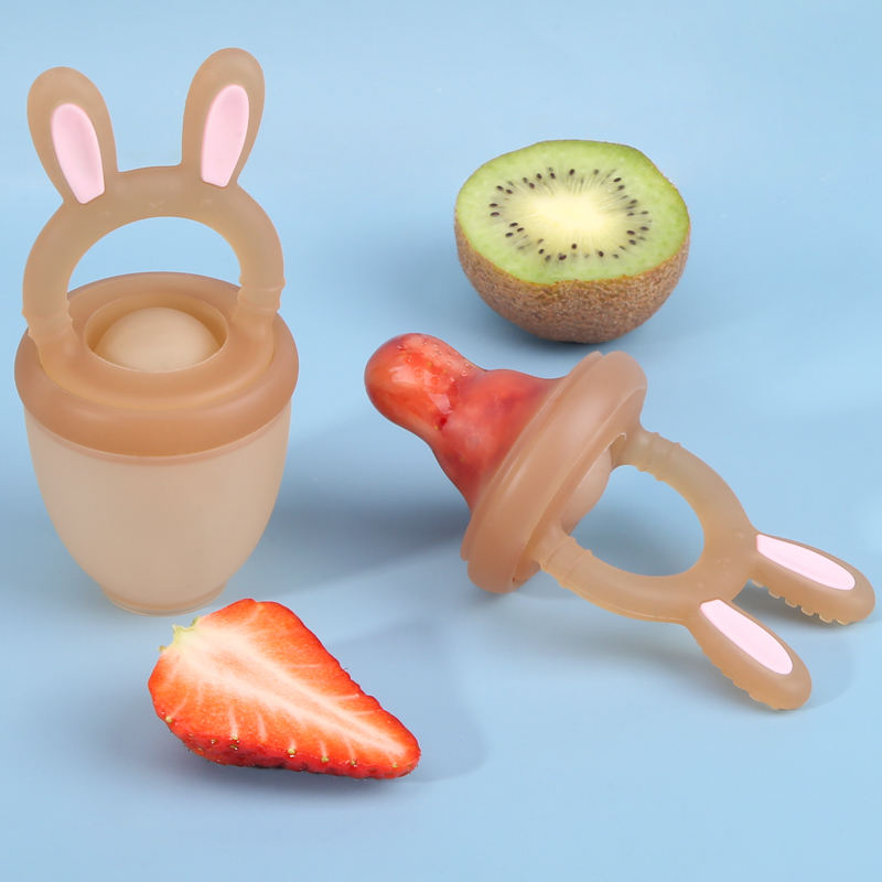 Reusable Cartoon Shape Soother Infant Teething Toy Chupetess Baby Food Feeder Fresh Fruit Silicone Baby Pacifier