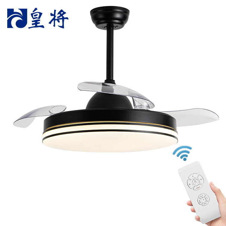 Modern Smart Home Appliances Decorative Lighting Remote Control Invisible Ceiling Fan With Light