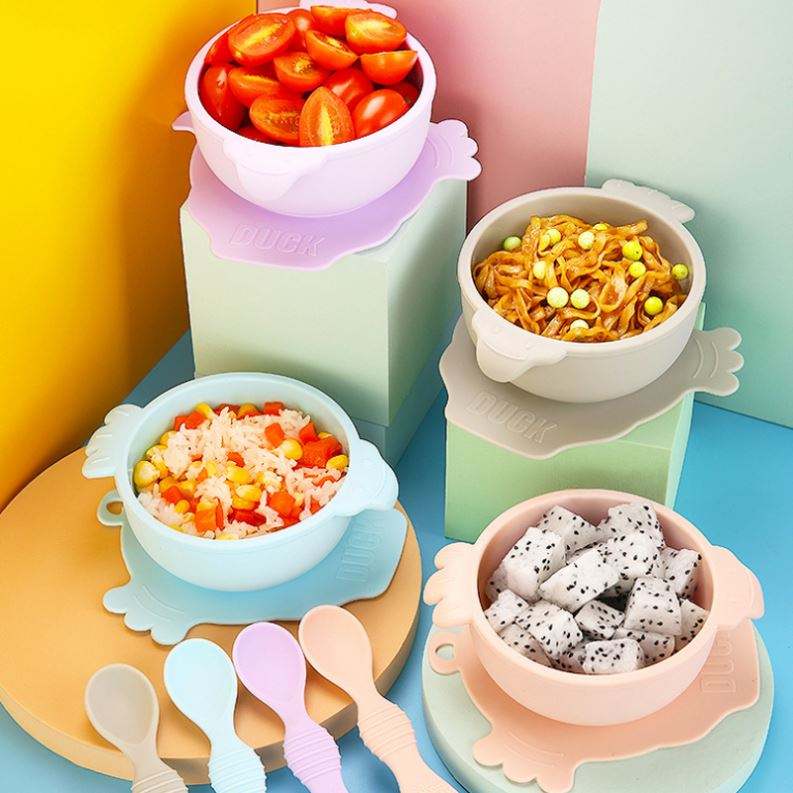 manufacturer Hot Sales Silicone Baby Products for Toddler Kid Eco-friendly Non-toxic Silicone Suction Plate Baby