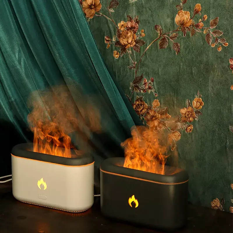 300ml aromatherapy electric flame humidifier USB flame aroma diffuser for home office