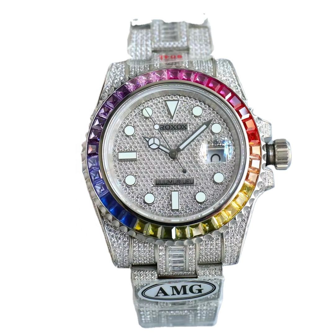 Wholesale price VVS Moissanite Watch Hip Hop Style men's watch fashion jewelry Gift vvs diamond watch for Him