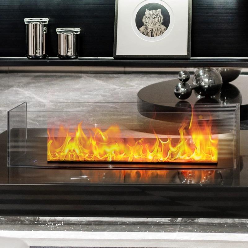 Gas Fireplace Indoor Household Electric Hanging Fireplace TV Stand Luxury