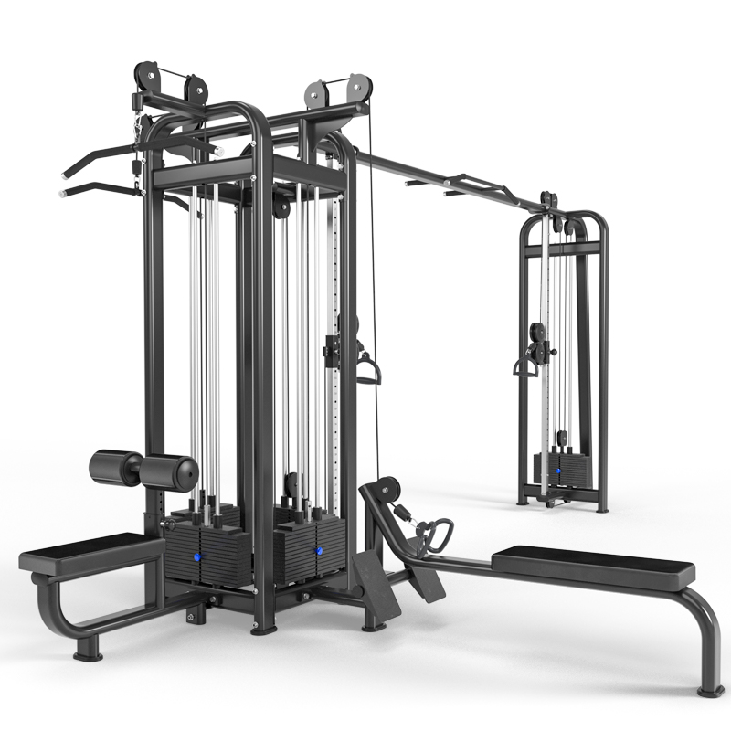 High Quality Commercial Gym Machines Equipment Fitness Multifunctional Training Cable Rack Stations Multi Function 5 Station
