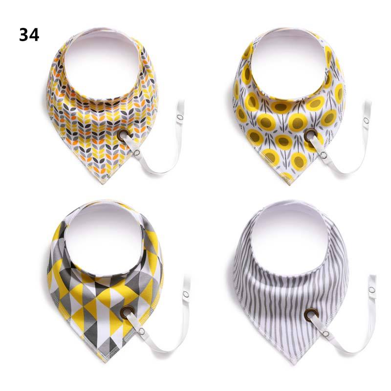 Comfortable soft plain burps bandana drool waterproof 100% organic cotton baby bibs
