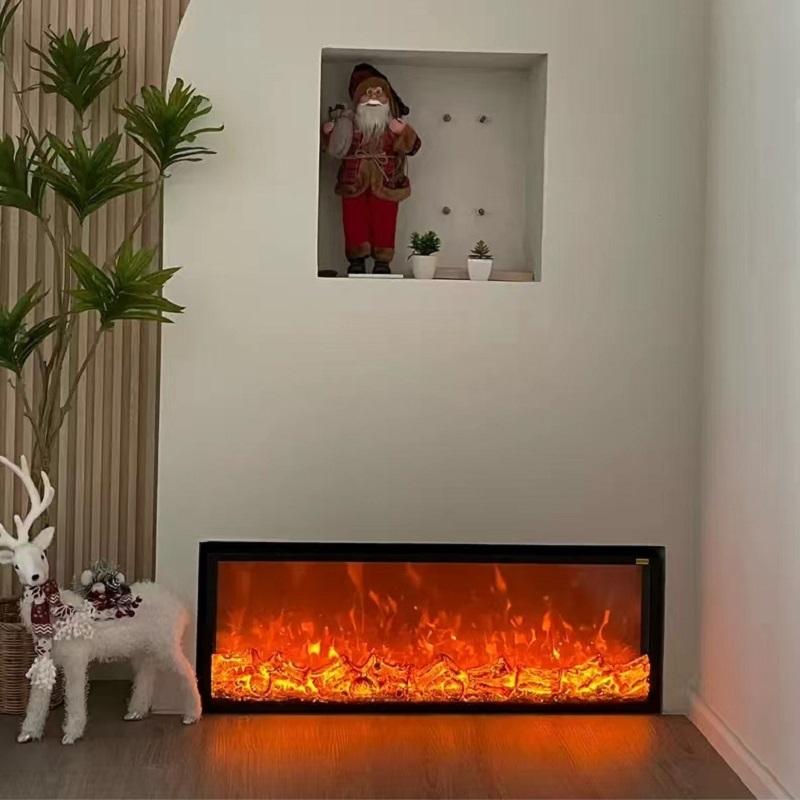Vintage Home Decor Simulated Wood Burning Electric Fireplace Wall Mount Decorative Fire Place Tv Stand For Indoor
