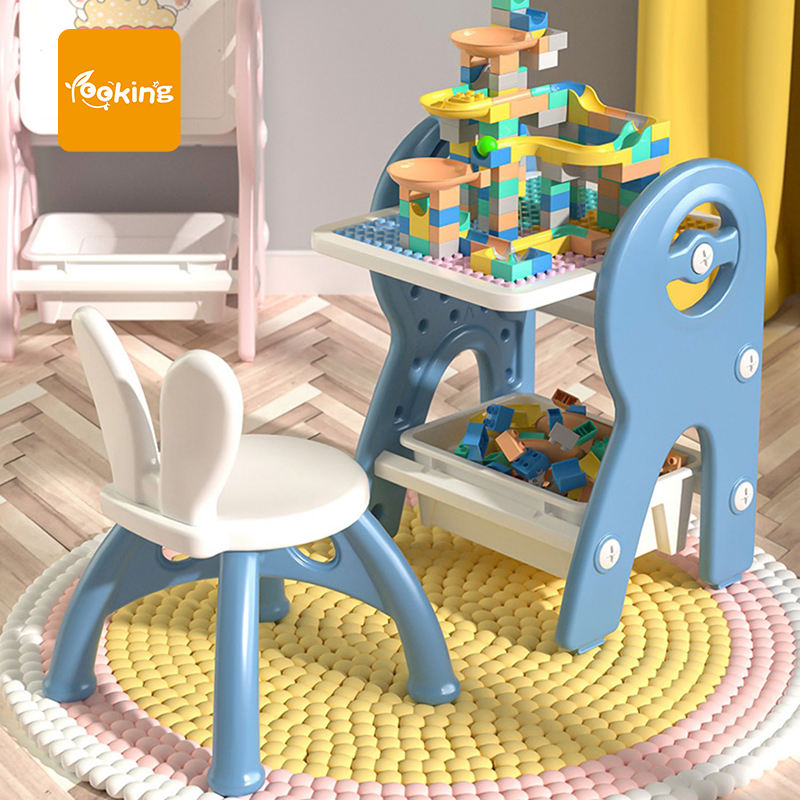 New Children's Building Block Table Compatible Large Particles Toys Educational Baby Multifunctional Learning Drawing Toys