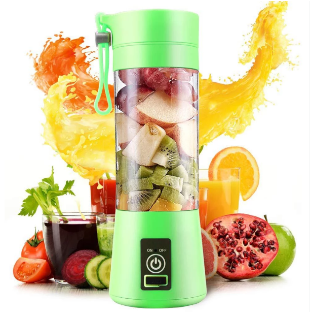 4 Blades Portable Blender Electric Mini Blender USB Rechargeable 500ml Juicer Cup