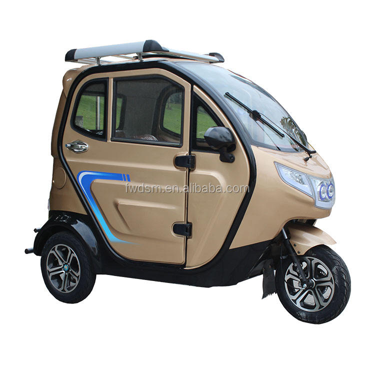 800W fully enclosed three wheel electric motorcycle for handicapped