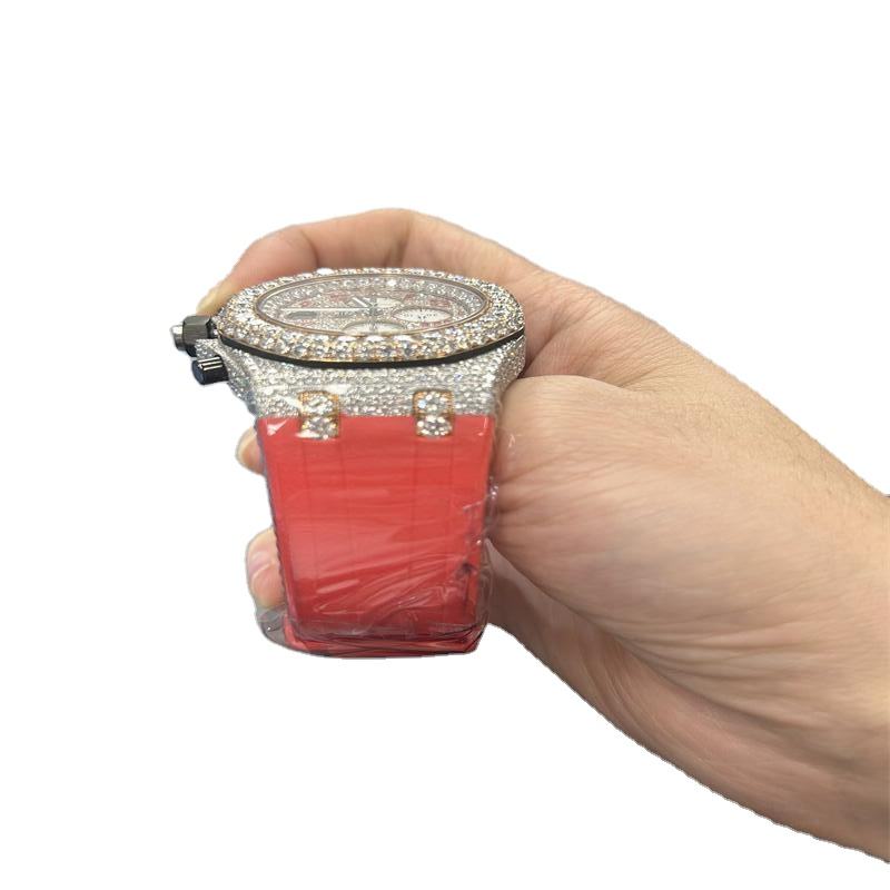 Classic Custom Fashion Moissanite Watch Men Wrist Waterproof Luminous Sports Men's luxury Wrist Mossanite watches