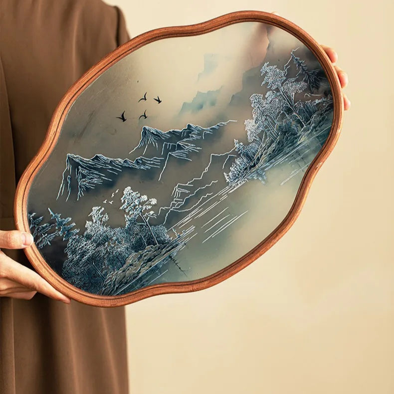 Home Decor Glass teaware tray Table Nordic Modern Accents Luxury Other Home Decor For Home