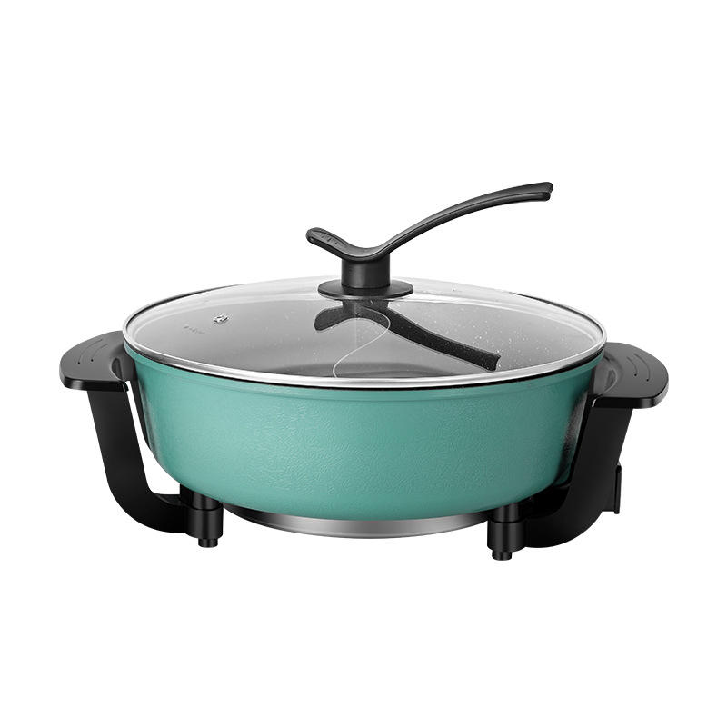 Home Kitchen Appliance Aluminum Non Stick Coating Electric Pizza Pan Multifunction Electric Cooker Pot