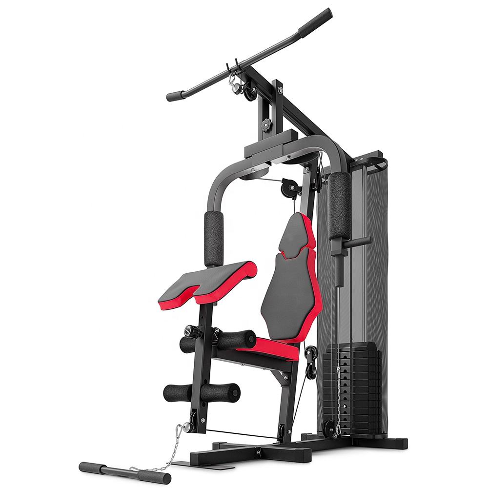 Home Gym Multi Function 1 Station With 80Kg Weight Stack Multi Functional Trainer Multi Station Gym Equipment