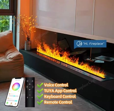 Home 3d steam atomizing fireplace European decoration embedded electronic simulation flame TV cabinet humidifier automatic water