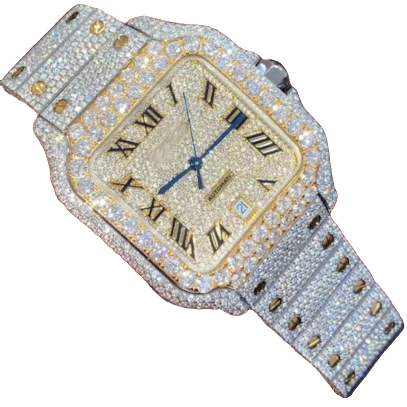 Best Selling Jewelry Accessories Unique Design Evolution Chronomal White Dial Diamond Watch Bust Down Iced Out Hip Hop Watches