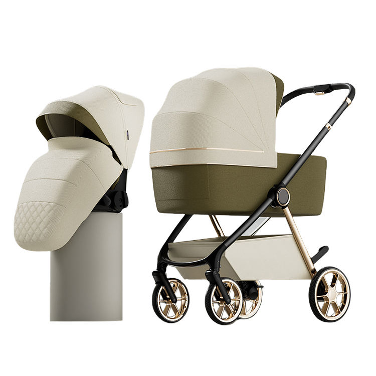 Hot Selling Baby Products Factory Direct Sales Aluminum Alloy Frame New Born Baby Stroler And Car Seat Carriage with Cup Holder