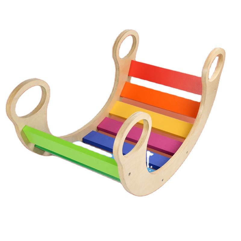 Balance Wood Toys For Kids Montessori Colorful Wooden Balance Beam For Kid Education Game For Children Developmental Baby Toys
