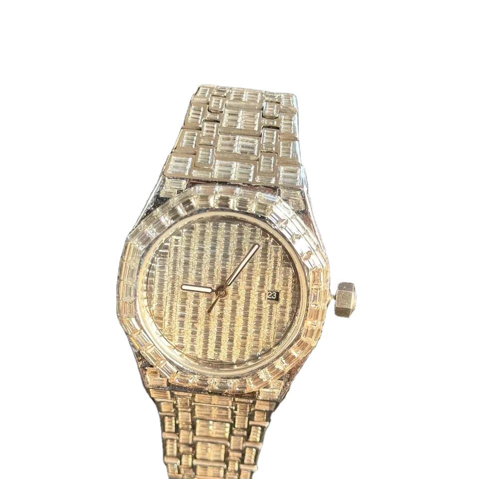 Top Quality Mens Luxury Iced Out Watch With Moissanite Man Made Diamond watch in sale price from Indian manufacture