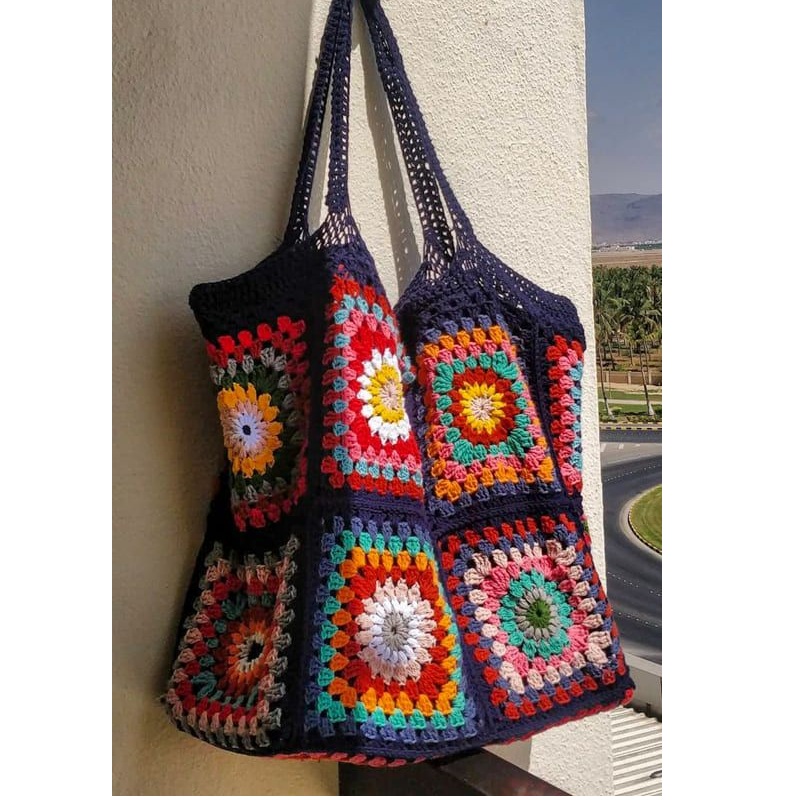 New Arrival Designer Women Crochet Bags Handbags Crossbody Bag Genuine Made By Cotton Yarn From India 