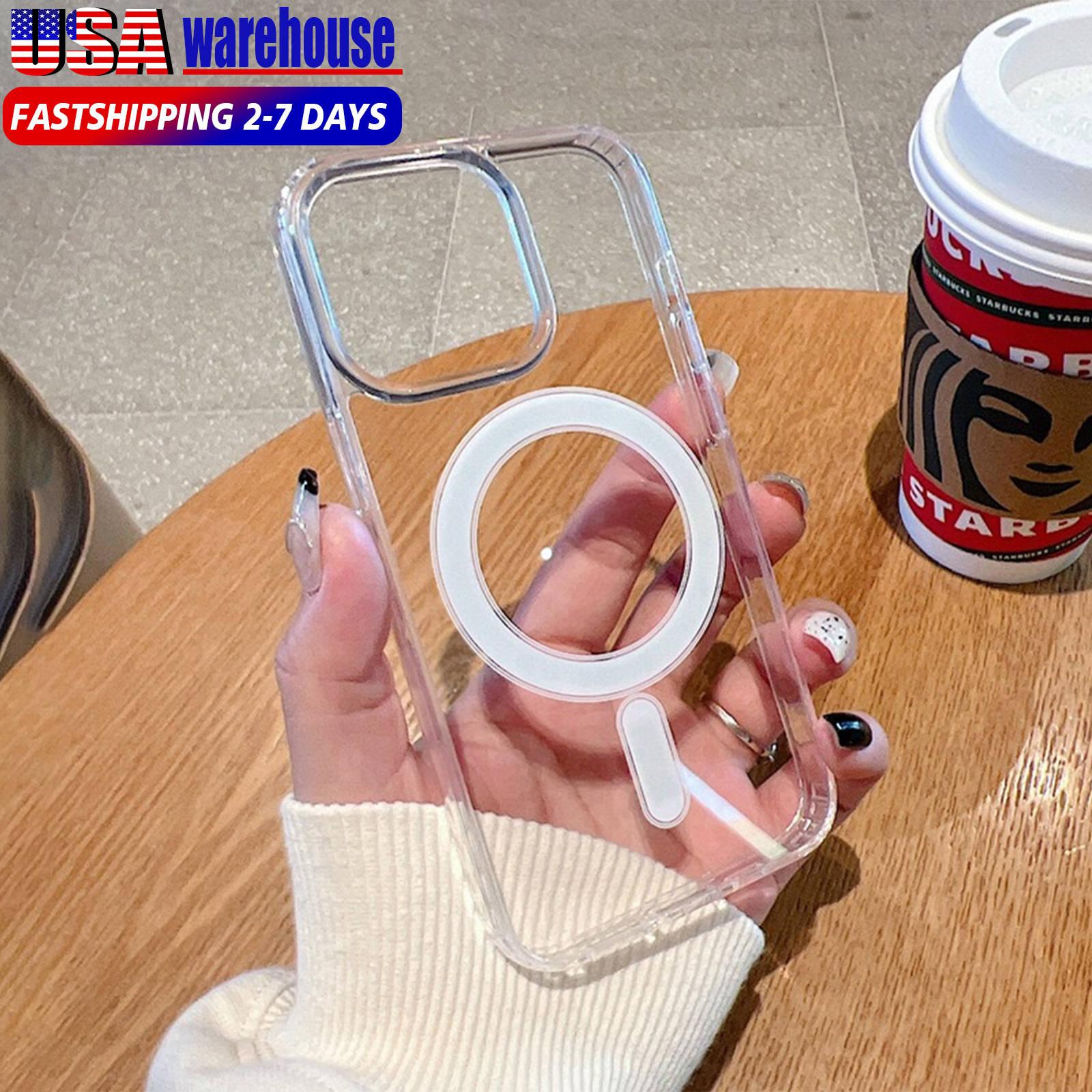 Original Clear Transparent Magnetic Shockproof For Iphone 15 14 13 12 Pro Max Ultra Plus Magnetic Mobile Phone Case Accessories 