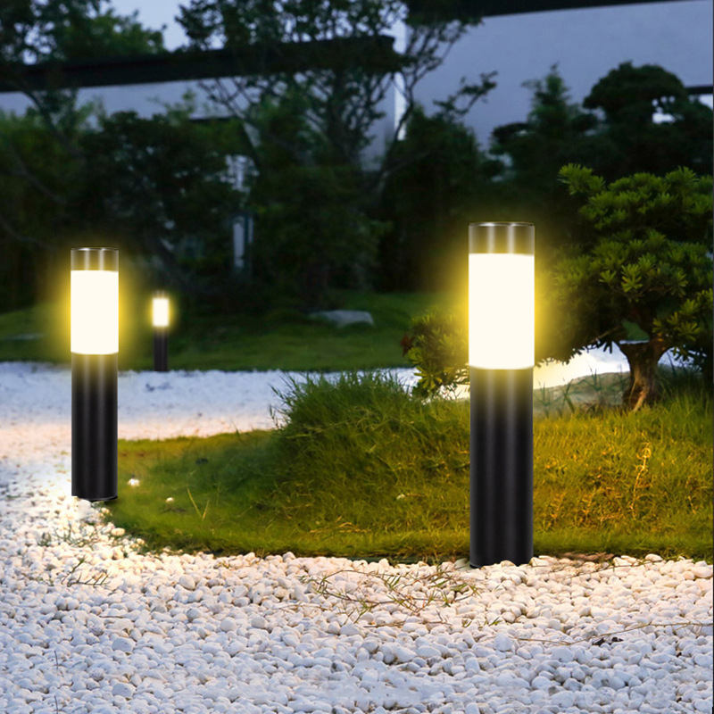 Waterproof Solar Compound Garden Light Solar Landscape Outdoor Plug-in Lamp Led Park Cylinder Classic Lawn Lamp 