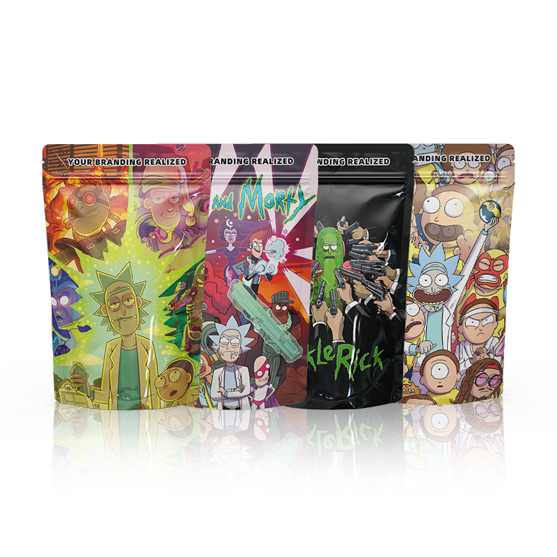Digital Printing Custom Recyclable Zip Lock Stand Up Candy Packaging Bags Shaped Die Cut Mylar Bags 