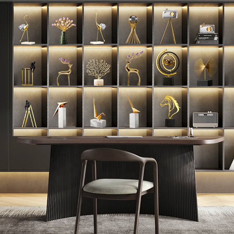 Modern Luxury Home Decoration European Style Home Decor Pieces In Brass Desk Accessories For Home 