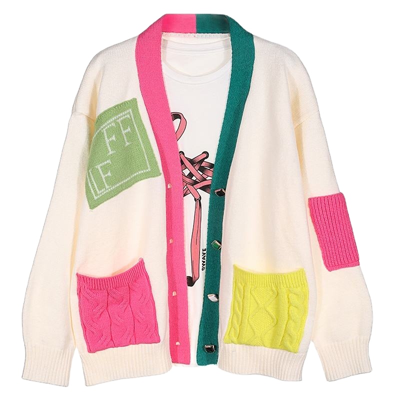 Custom Oem &amp; Odm Women Sweater Long Sleeve Knit Jacquard Pattern Knitwear Women Clothes Knitted Cardigan Sweater Women 