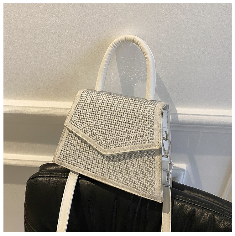 Fashion Bright Diamond Ins Hong Kong Style Messenger Texture Glow Women Handbag Luxury Diamond Clutch Bags 