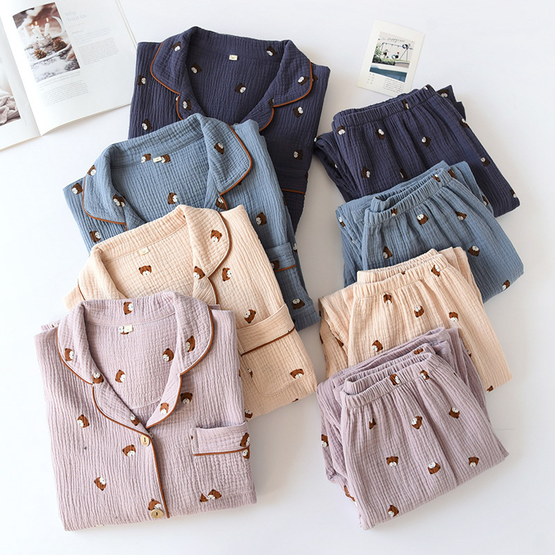 100%cotton 2 Piece Lounge Wear Women Wholesale Night Wears And Home Wear Women Pijama 