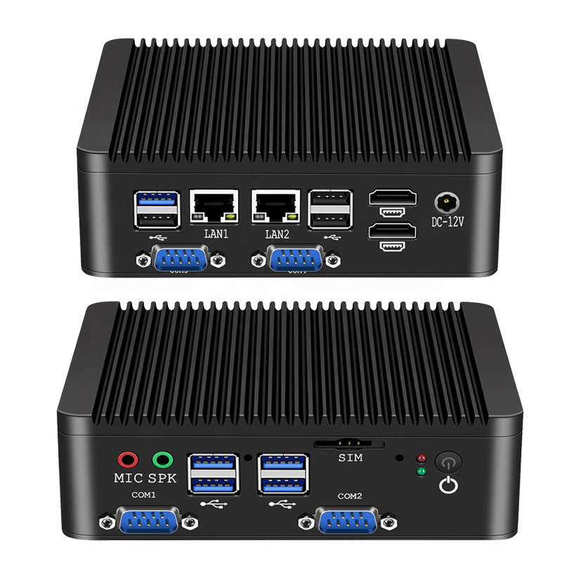 Helorpc Industrial Mini Pc Desktop Computer Cheap Ce-leron J4125 N4000 Hd 4com 2lan Fanless Minipc Computadoras For Industry 