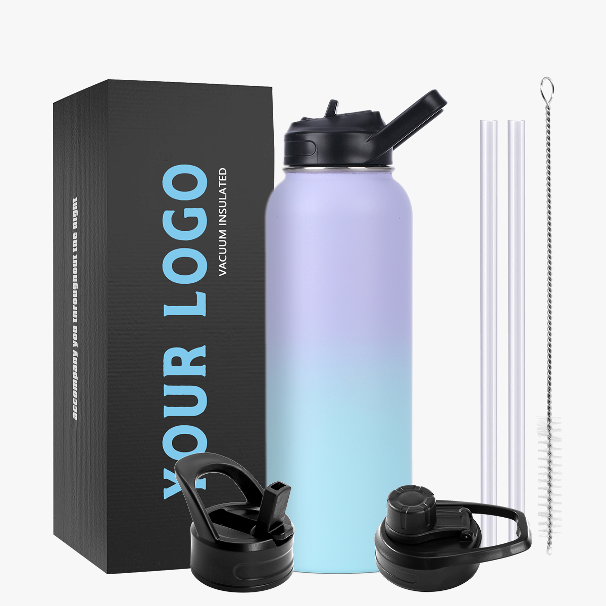 Hot Selling 32oz 40oz Vacuum Wide Mouth Water Bottle Sport Tumbler 