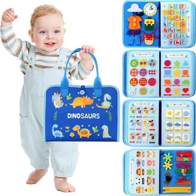 8 Pages Busy Book Sensory Toy Help With Early Education Learning And Developing Motor Skills Perfect Felt Busy Board 