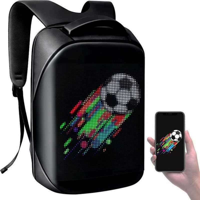 Led Advertising Custom Backpack Portable Magic Smart Walking Billboard App Control Outdoor Led Display Bag 