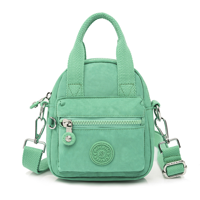 High Quality Wholesale Ladies Candy Color Zipper Nylon Casual Sports Small Crossbody Shoulder Bag For Woman 