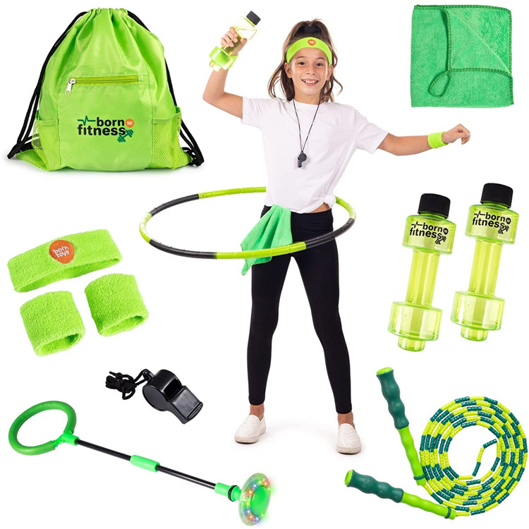 Fun Outdoor Sports Toys Child Exercise Equipment Toy Set Gym Bag Kids Workout Athlete Equipment For Kids Ages 5 &amp; Up 