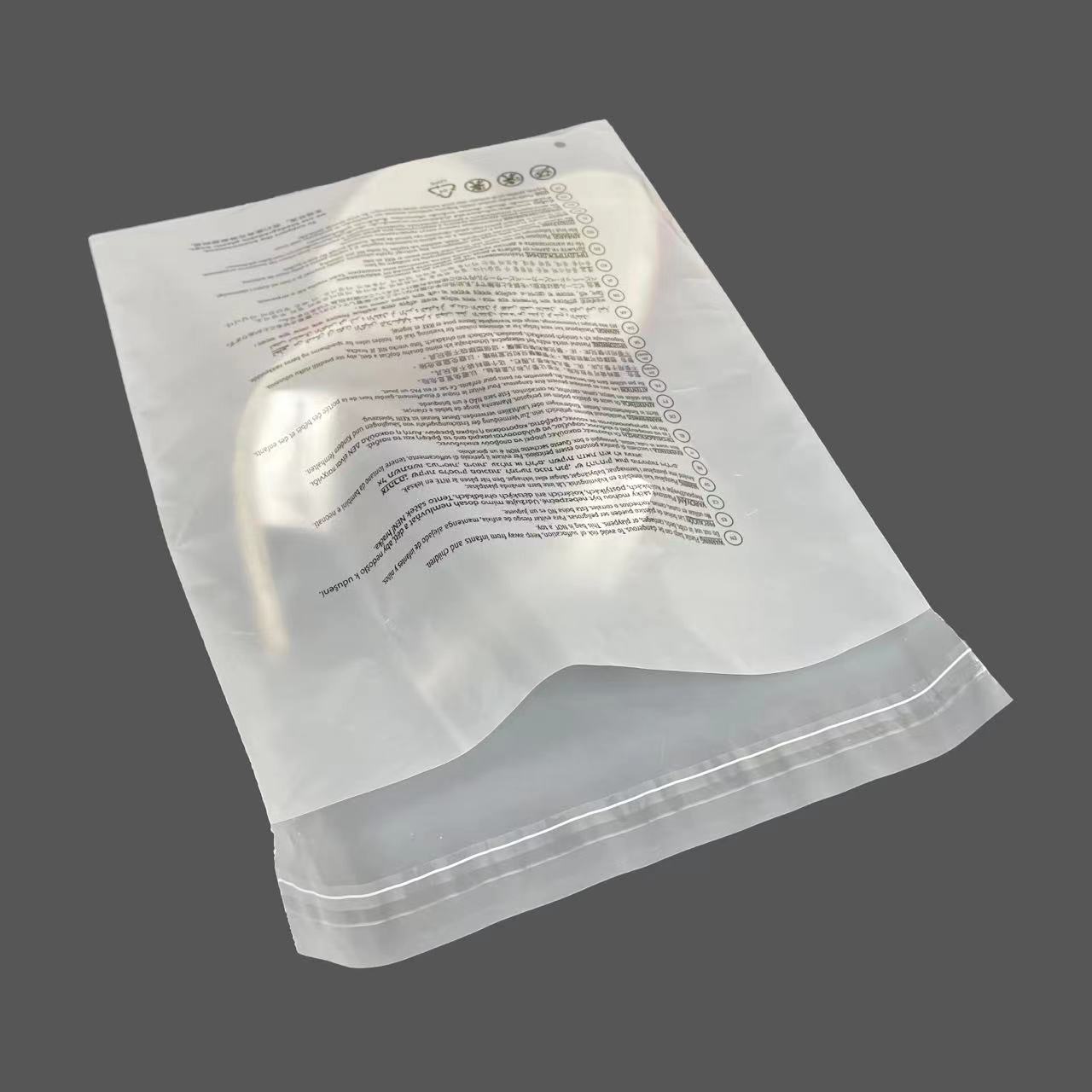 Ldpe Self-adhesive Frosted Pet Bag For Clothing Packaging Including T-shirts With Logo Printing Pe Gravure Printing Grs Accept 