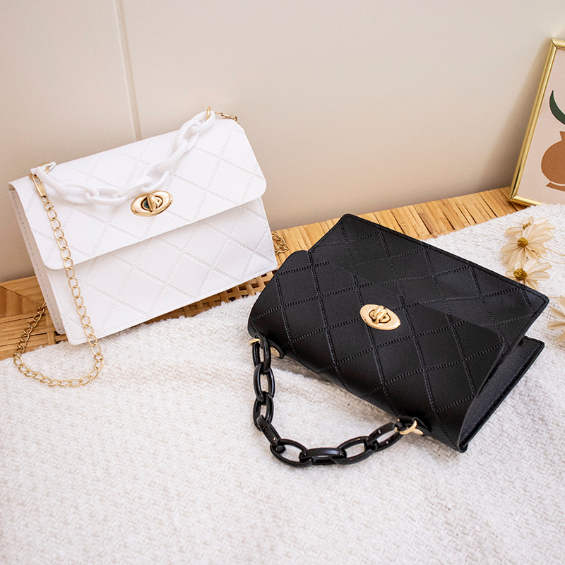 Popular Rhombus Pattern Square Ladies Mini Purses And Hand Bags Women Retro Elegant Small Shoulder Bags 