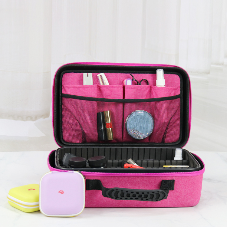 Ladies Travel Luxury Train Makeup Trolley Case Eva Hard Shell Custom Cosmetic Bags &amp; Cases 